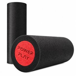 Масажний ролик (роллер) гладкий PowerPlay 4021 Fitness Roller Чорно-червоний (30x15см.) PP_4021_BL/Red_(30*15) фото
