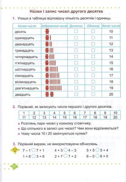НУШ Математика. Навчальний посібник. 1 клас. Частина 3. 10311020867 фото