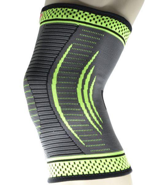 Компресійний наколінник MadMax MFA-284 3D Compressive knee support Dark grey/Neon green S MFA-284_S фото