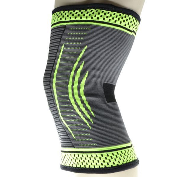 Компресійний наколінник MadMax MFA-284 3D Compressive knee support Dark grey/Neon green S MFA-284_S фото