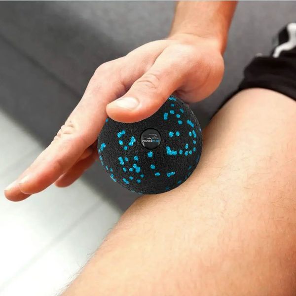 Масажний м'яч PowerPlay PP-4350 Epp Massage Ball (d8) Чорно/Блакитний PP-4350_Cyan_d8 фото