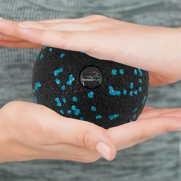 Масажний м'яч PowerPlay PP-4350 Epp Massage Ball (d8) Чорно/Блакитний PP-4350_Cyan_d8 фото