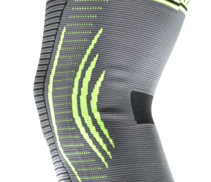 Компресійний наколінник MadMax MFA-284 3D Compressive knee support Dark grey/Neon green S MFA-284_S фото