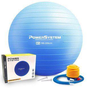 М'яч для фітнесу (фітбол) Power System PS-4018 &Oslash;85 cm PRO Gymball Blue PS-4018_85cm_Blue фото