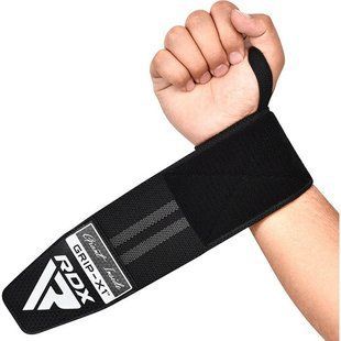 Бинти для зап'ясть (кистьові бинти) RDX WR11 GYM Wrist Wrap Black/Grey WAH-WR11BG фото