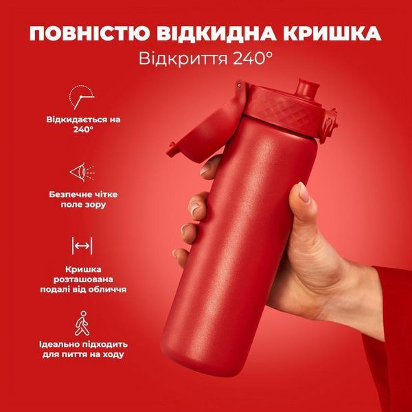 Пляшка для води металева&nbsp;вакуумна ION8&nbsp;500 мл. Vacuum Insulated, Red I8TS500Red фото