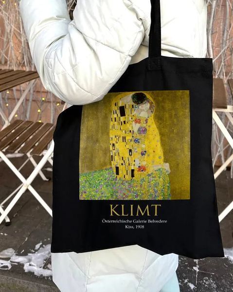 Екошопер чорний KLIMT - Поцілунок 10311023255 фото
