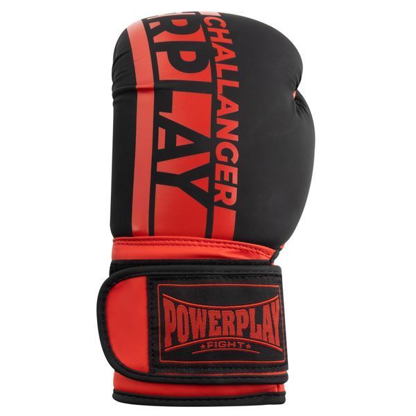 Боксерські рукавиці PowerPlay 3086 Matt Challenger Чорно-Червоні 10 унцій PP_3086_10oz_Bl/Red фото