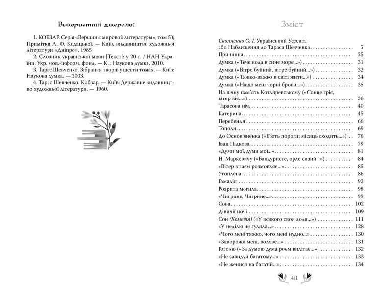 Кобзар. Вибрані твори 10311019781 фото
