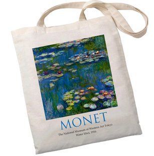 Екошопер бежевий MONET - Водяні лілії 10311023256 фото