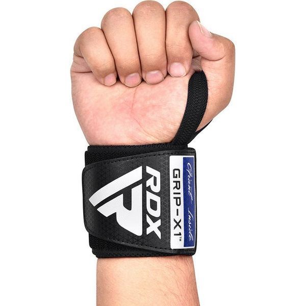 Бинти для зап'ясть (кистьові бинти) RDX GYM WRIST WRAP R11 BLACK/ BLUE WAH-WR11BU фото