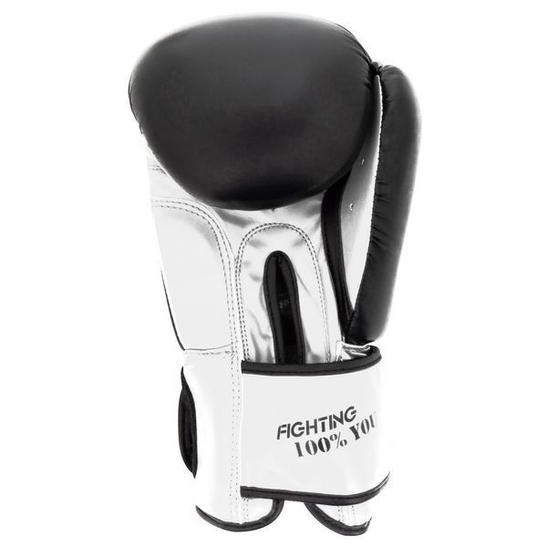 Боксерські рукавиці PowerPlay 3004 Classic Чорно-Білі 16 унцій PP_3004_16oz_Bl/White фото
