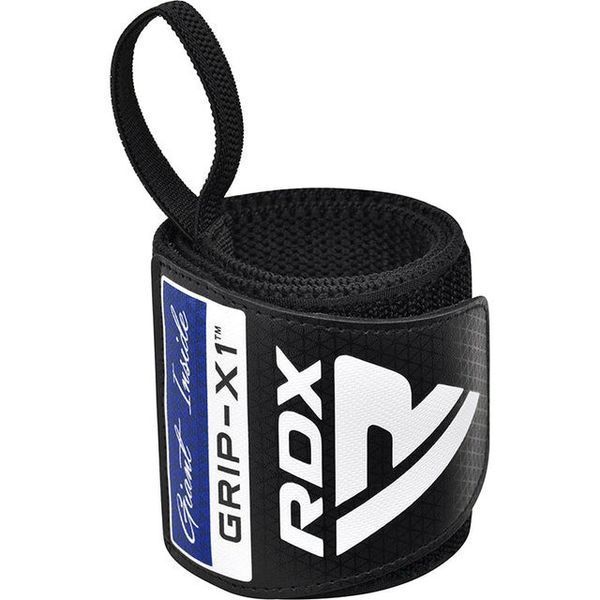 Бинти для зап'ясть (кистьові бинти) RDX GYM WRIST WRAP R11 BLACK/ BLUE WAH-WR11BU фото