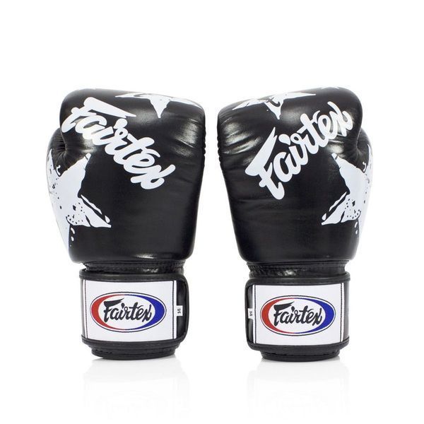 Боксерські рукавиці Fairtex BGV1 Nation Print Black 16 унцій (бинти в комплекті) BGV1_Print_16oz_Black фото
