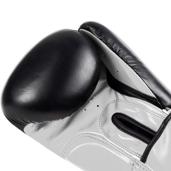 Боксерські рукавиці PowerPlay 3004 Classic Чорно-Білі 16 унцій PP_3004_16oz_Bl/White фото