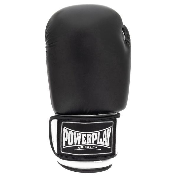 Боксерські рукавиці PowerPlay 3004 Classic Чорно-Білі 16 унцій PP_3004_16oz_Bl/White фото