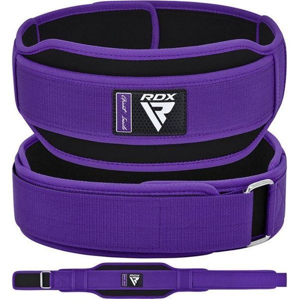 Пояс для важкої атлетики RDX RX5 Double Belt неопреновий Purpel XS WBD-RX5PR-XS фото