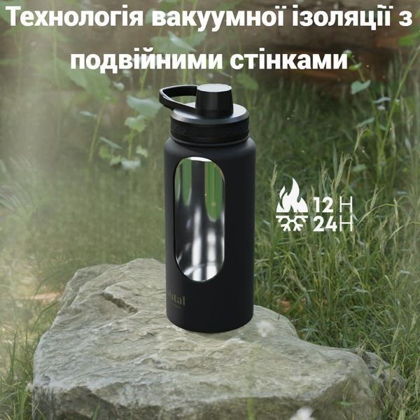 Пляшка для води металева з подвійною вакуумною ізоляцією Bohtal Insulated Sports Bottle 960 ml/32 oz Green 11280201 фото