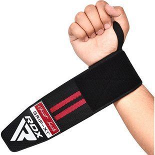 Бинти для зап'ясть (кистьові бинти) RDX GYM WRIST WRAP R11 BLACK/RED WAH-WR11BR фото