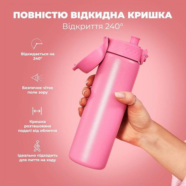 Пляшка для води металева&nbsp;вакуумна ION8&nbsp;500 мл. Vacuum Insulated, Rose Bloom I8TS500ROSEB фото