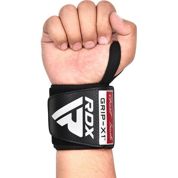 Бинти для зап'ясть (кистьові бинти) RDX GYM WRIST WRAP R11 BLACK/RED WAH-WR11BR фото