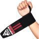 Бинти для зап'ясть (кистьові бинти) RDX GYM WRIST WRAP R11 BLACK/RED WAH-WR11BR фото 1