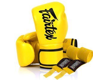 Боксерські рукавиці Fairtex BGV14 Yellow 10 унцій (бинти в комплекті) BGV14_10oz_Yellow фото