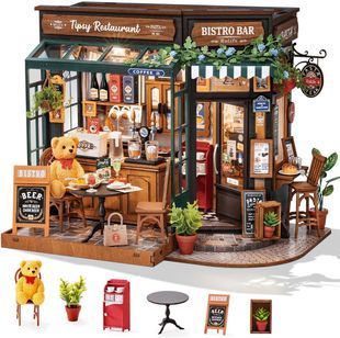 Конструктор 3D міні-будинок Robotime Rolife Coffe&Bar DG167 DG167 фото