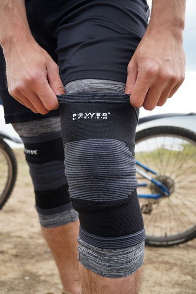 Наколінники Power System PS-6002 Knee Support Black/Grey (пара) L PS-6002_L_Black фото