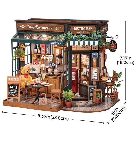 Конструктор 3D міні-будинок Robotime Rolife Coffe&Bar DG167 DG167 фото
