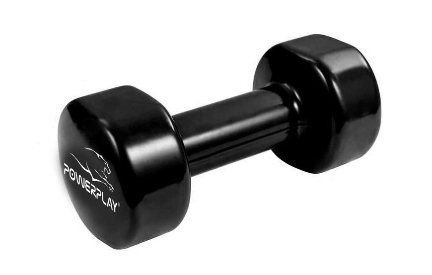 Гантелі вінілові PowerPlay 4125 Achilles 2*5 кг. Чорні (пара - 2шт.) PP_4125_5kg_2in фото