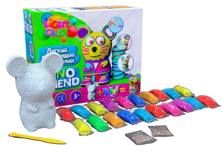 Набір легкого стрибаючого пластиліну Pino Friend Мишка ТОММІ ТМ Moon light clay 70058 10311006521 фото