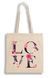 Екошопер бежевий LOVE (квіти) 10311023628 фото 2