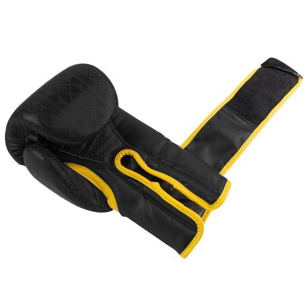 Боксерські рукавиці PowerPlay 3021 Ukraine Чорно жовті 16 унцій PP_3021_16oz_Black/Yellow фото