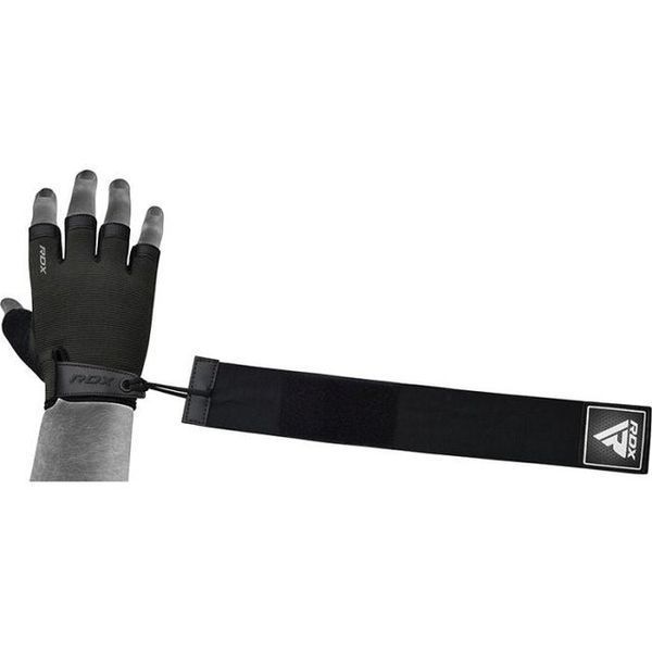 Рукавички для фітнесу RDX T2 Half Black PLUS-S WGA-T2HB-S+ фото