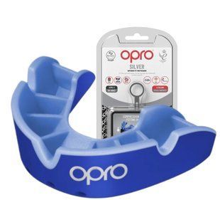 Капа OPRO Silver доросла (вік 11+) Dark Blue/Blue (art.102502002) Silver_Blue фото