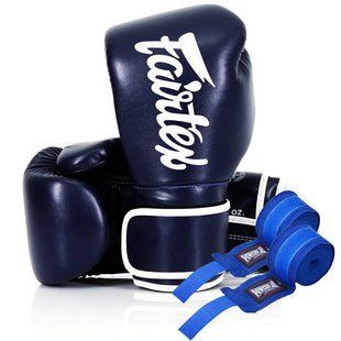 Боксерські рукавиці Fairtex BGV14 Blue 12 унцій (бинти в комплекті) BGV14_12oz_Blue фото