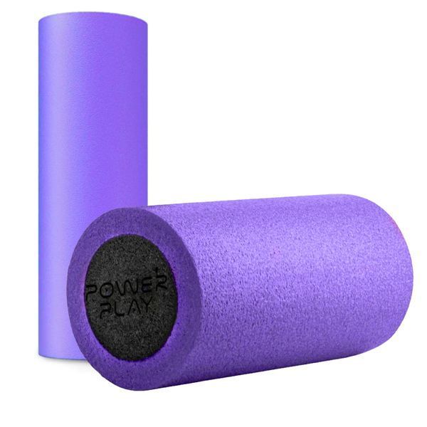 Масажний ролик (роллер) гладкий PowerPlay 4021 Fitness Roller Чорно-фіолетовий (30x15см.) PP_4021_BL/Purple_(30*15) фото