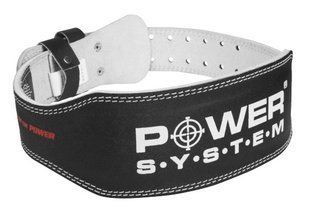 Пояс для важкої атлетики Power System PS-3250 Power Basic шкіряний Black S PS-3250_S_Black фото