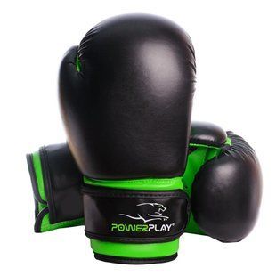 Боксерські рукавиці PowerPlay 3004 JR Classic Чорно-Зелені 8 унцій PP_3004JR_8oz_Black/Green фото