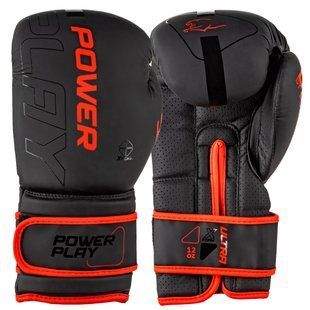 Боксерські рукавиці PowerPlay 3024 Ultra Mat Чорно-Червоні 10 унцій PP_3024_10oz_Bl/Red фото