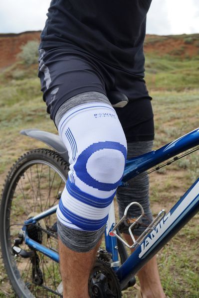 Наколінник Power System PS-6008 Knee Support Pro Blue/White (1шт.) S/M PS-6008_S/M_White-Blue фото