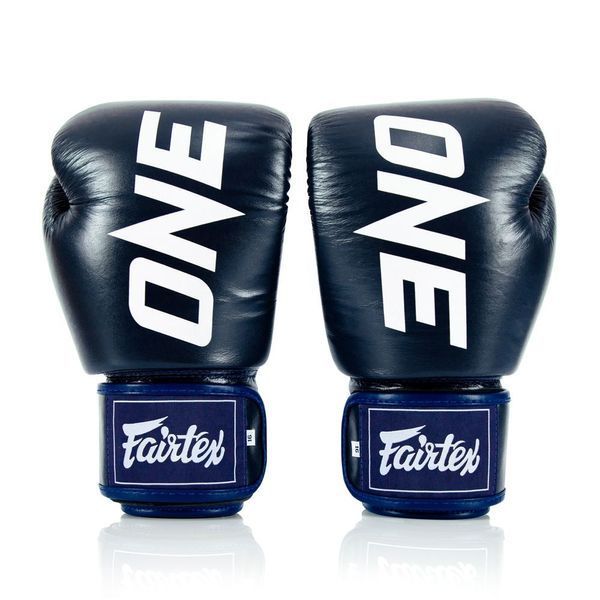 Боксерські рукавиці Fairtex BGV1-ONE (натуральна шкіра) Blue 12 унцій (бинти в комплекті) BGV1-ONE_12oz_Blue фото