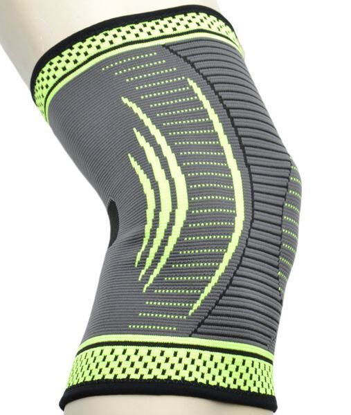 Компресійний наколінник MadMax MFA-284 3D Compressive knee support Dark grey/Neon green M MFA-284_M фото