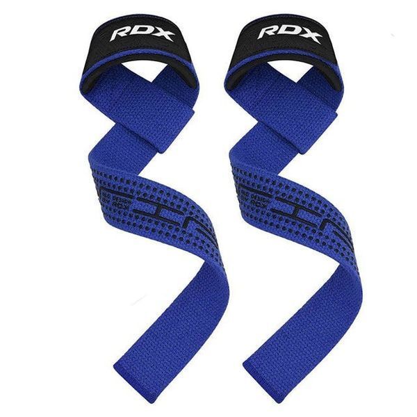 Лямки для тяги RDX S4 Gym Cotton Gel Straps Blue Plus WAC-S4U+ фото