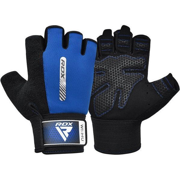 Рукавички для фітнесу RDX W1 HALF BLUE-S WGA-W1HU-S фото