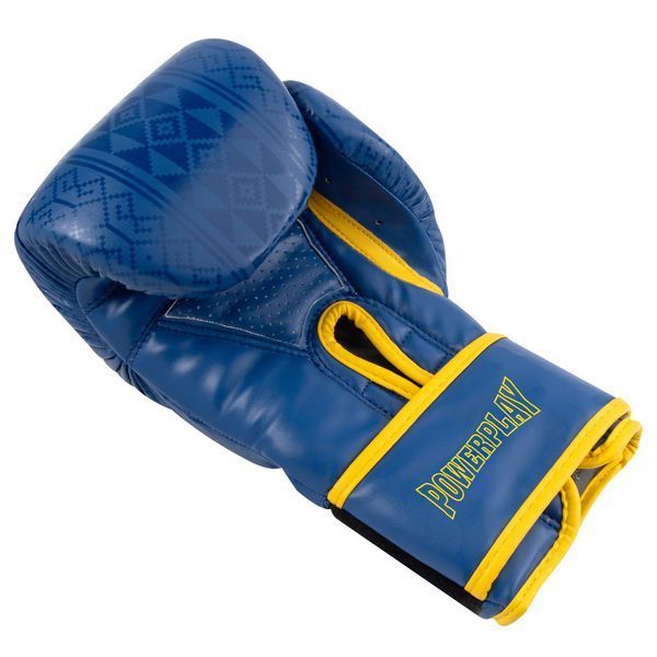 Боксерські рукавиці PowerPlay 3021 Ukraine Синьо-Жовті 12 унцій PP_3021_12oz_Blue-Yellow фото