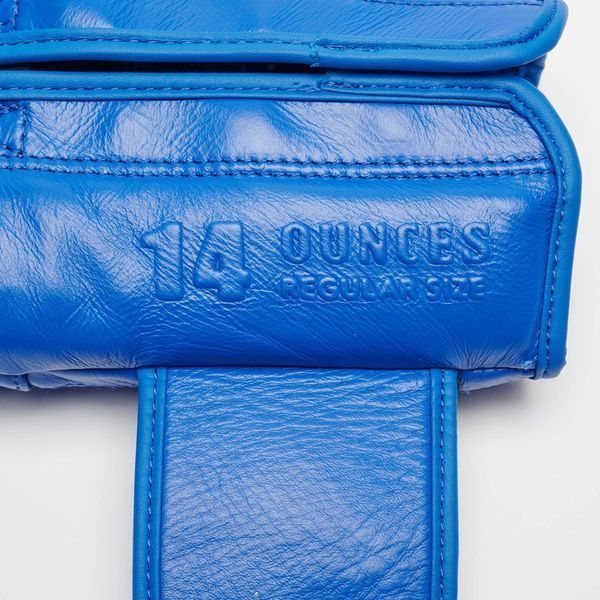 Боксерські рукавиці Leone GN111 THE GREATEST Blue 14 унцій (бинти 4 м. в комплекті) GN111_Blue_14oz фото