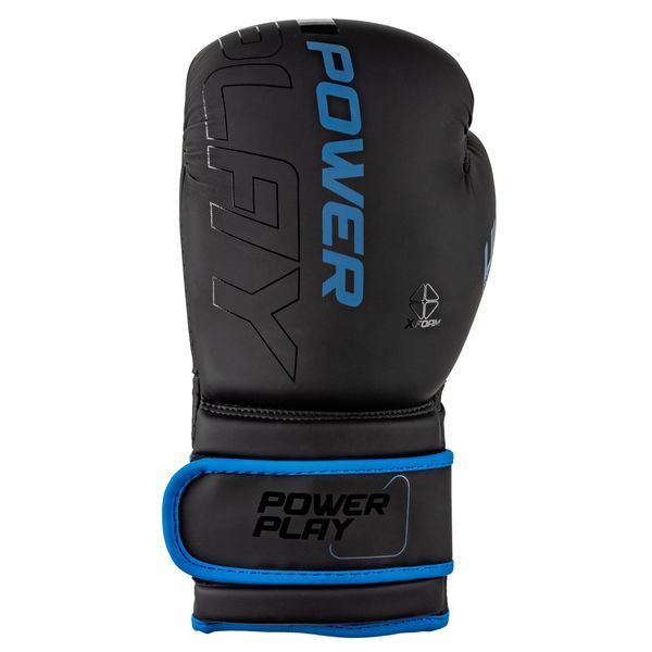 Боксерські рукавиці PowerPlay 3024 Ultra Mat Чорно-Темно сині 12 унцій PP_3024_12oz_Bl/Navy фото