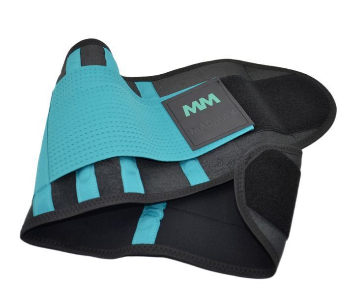 Пояс компресійний MadMax MFA-277 Slimming belt Black/turquoise M MFA-277-TRQ_M фото